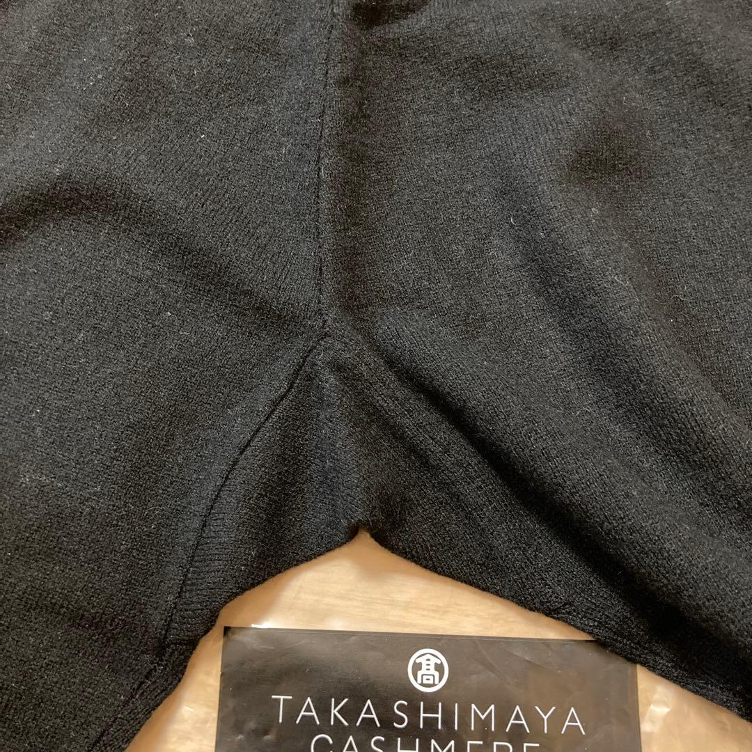 新品・タグ付き★タカシマヤ　カシミヤ　レギンス　ブラック