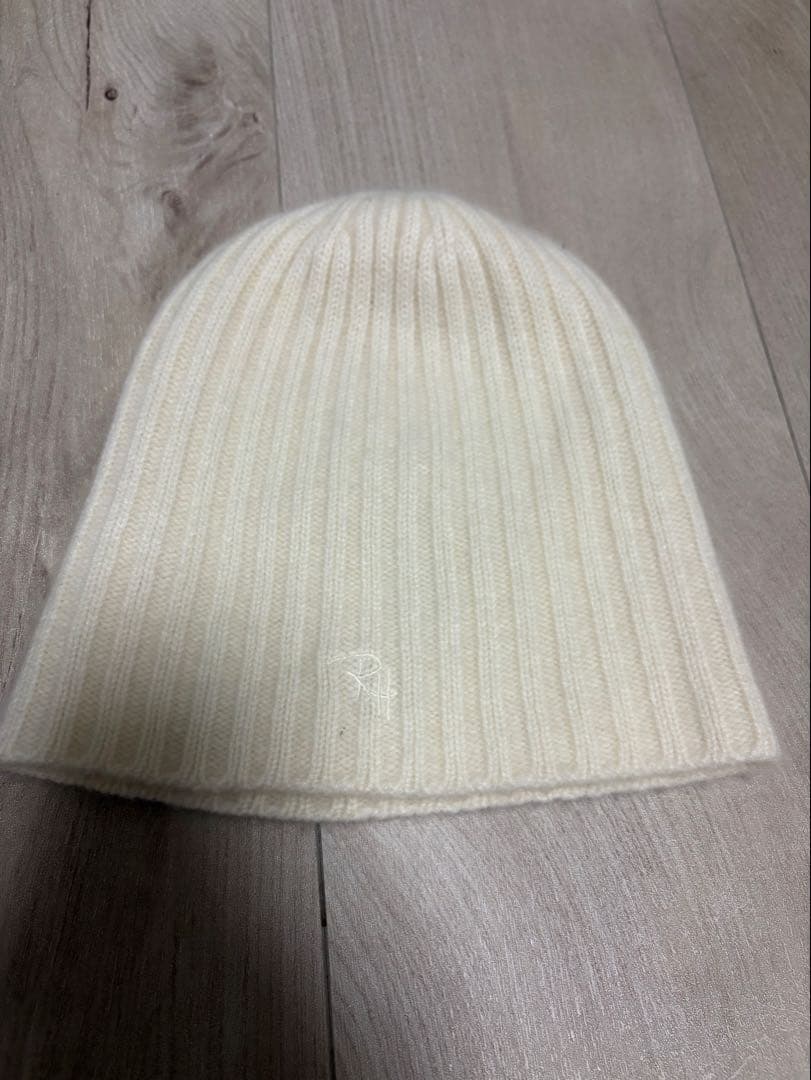 ロンハーマン カシミヤ100% ホワイトビーニー