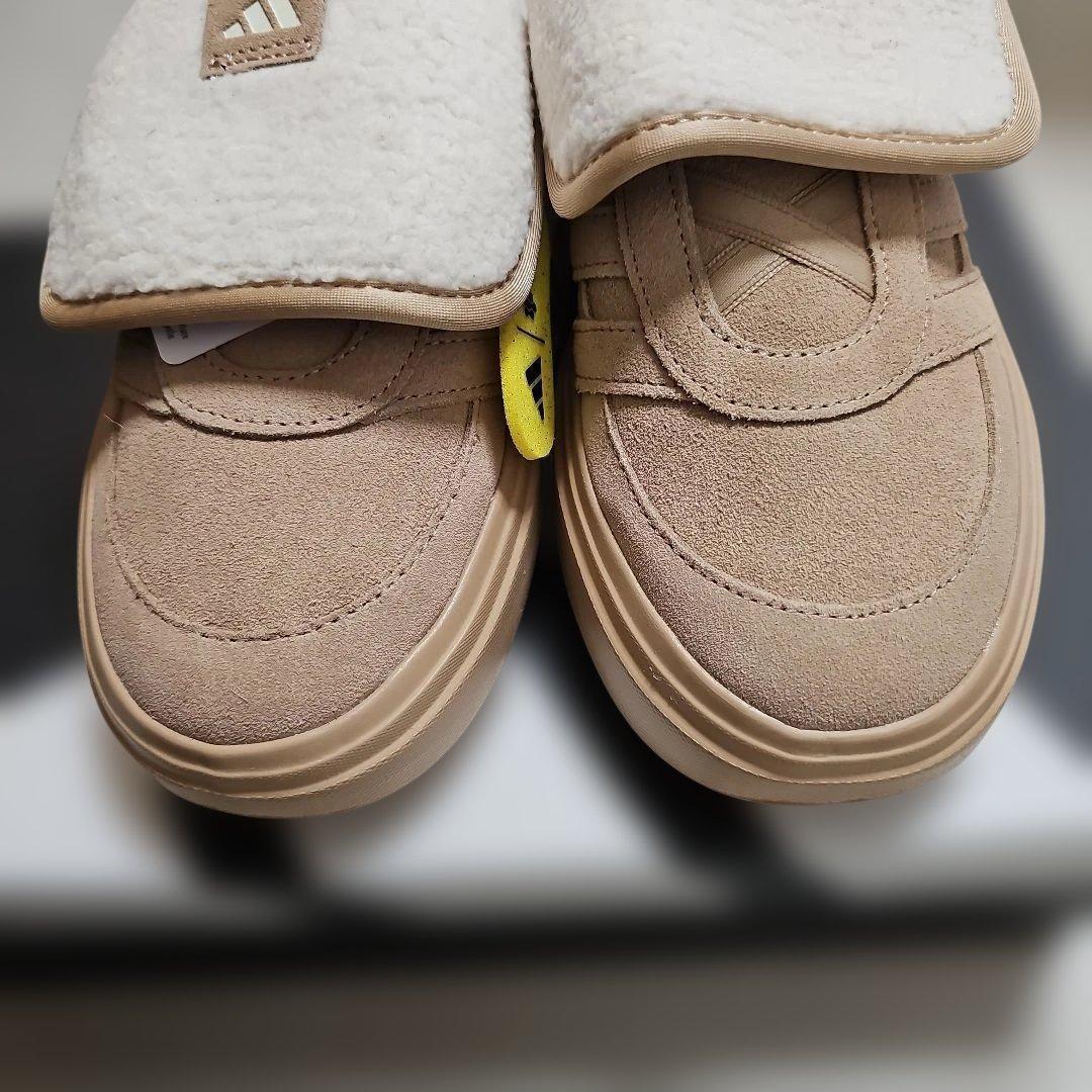 adidas★アディダス★24㎝★ボア付き★もふもふ★ブラウン★ミュール