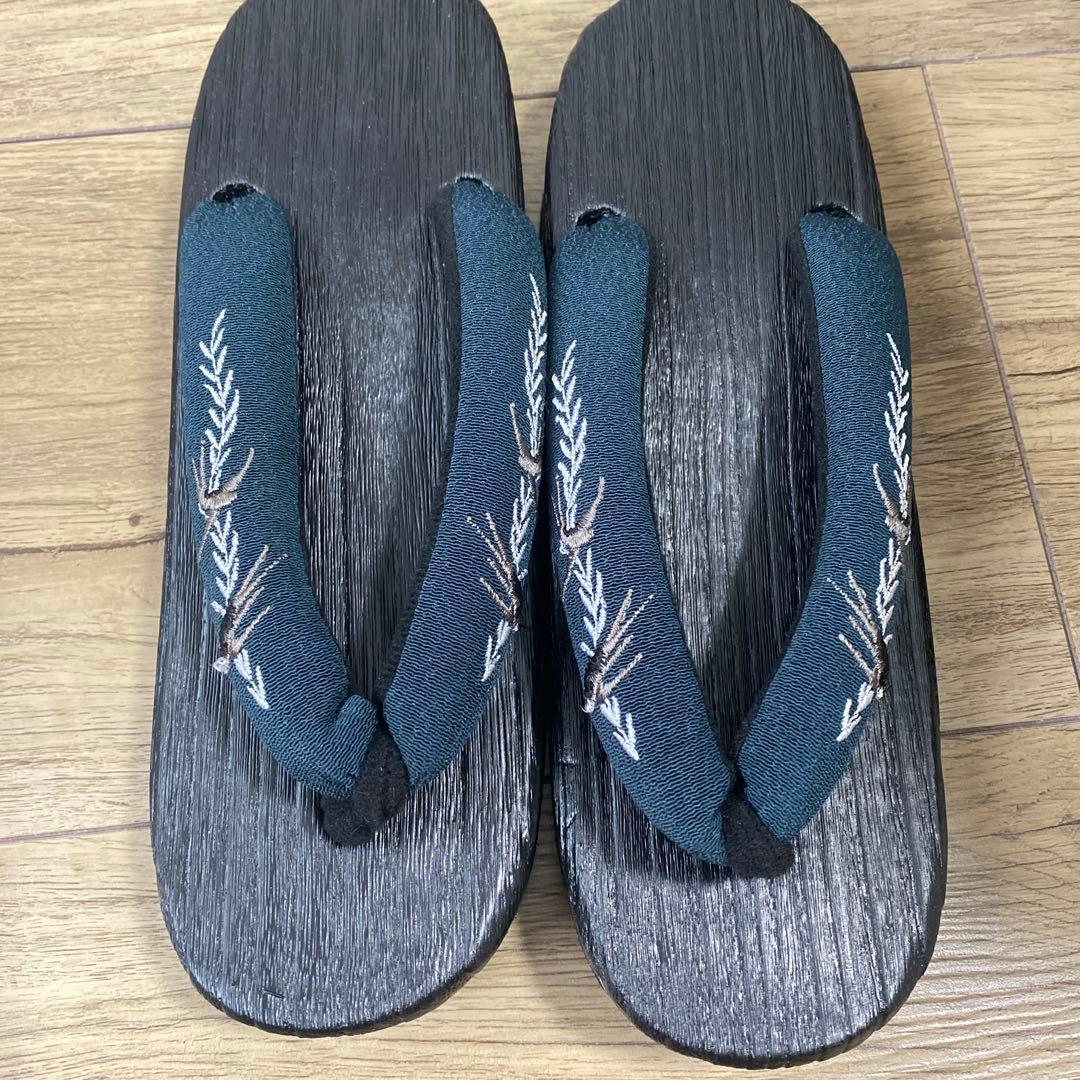 浴衣・緑帯・下駄3点セット utataneウタタネ