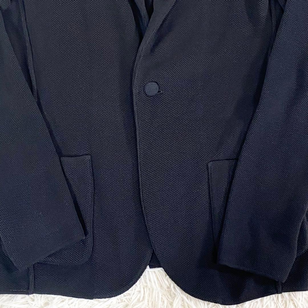 LARDINI ラルディーニ ニット　コットン　ジャケット　ブートニエール　黒