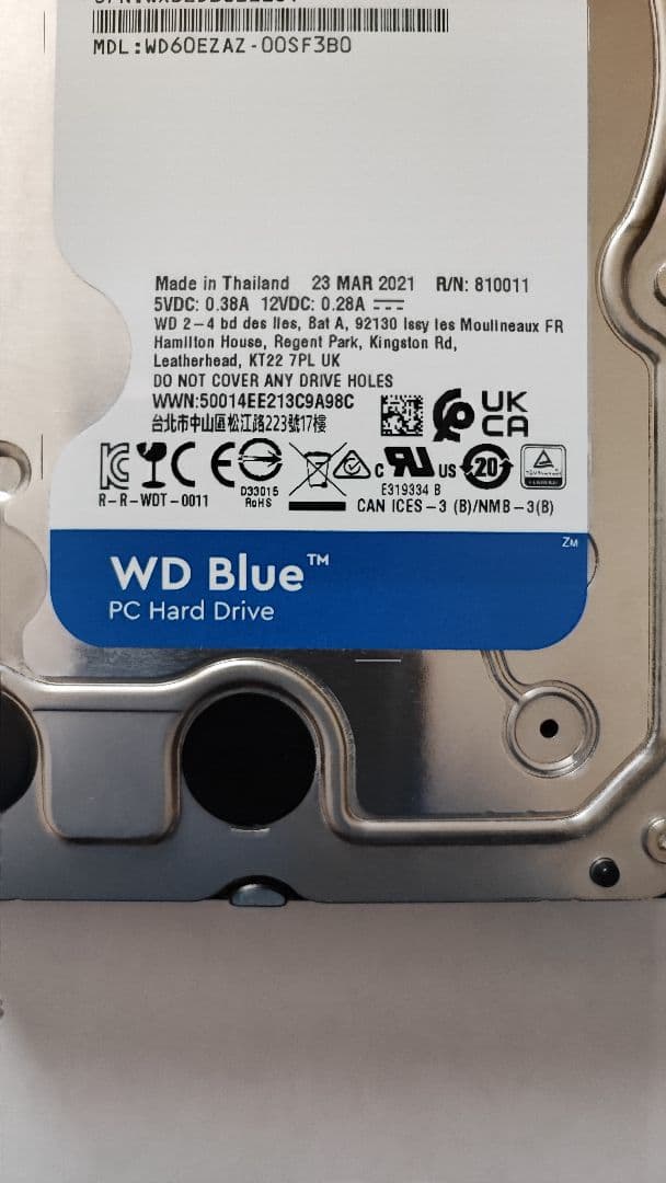 WD HDD 3.5インチ 6TB WD60EZAZ