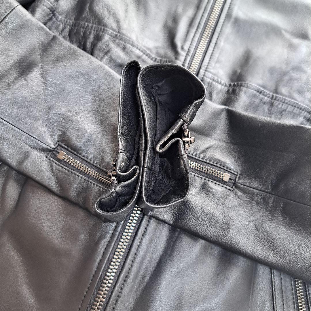 【極美品】【Theory】現行タグ　ラムレザーシングルライダースレザージャケット