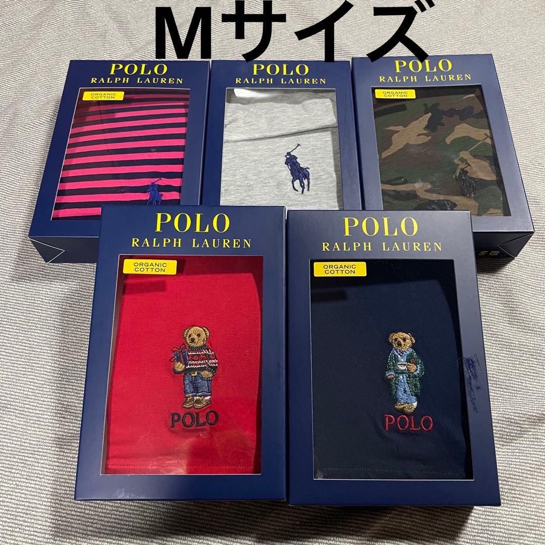 新品　ポロラルフローレン ホース・ベア刺繍ボクサーパンツ5枚セット「Mサイズ