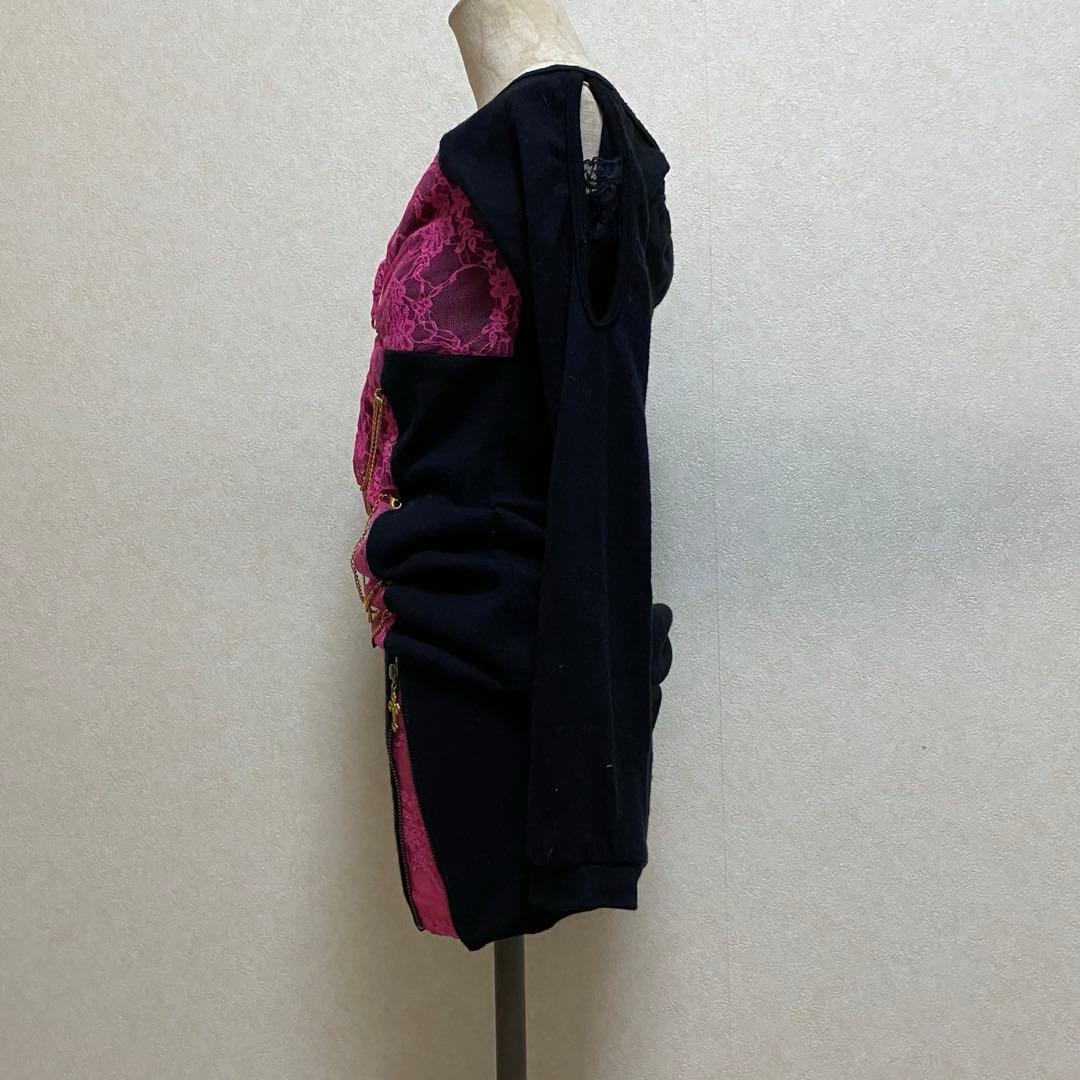 レア 当時物 派手 レースリボン ミニワンピ 平成ギャル 姫ギャル