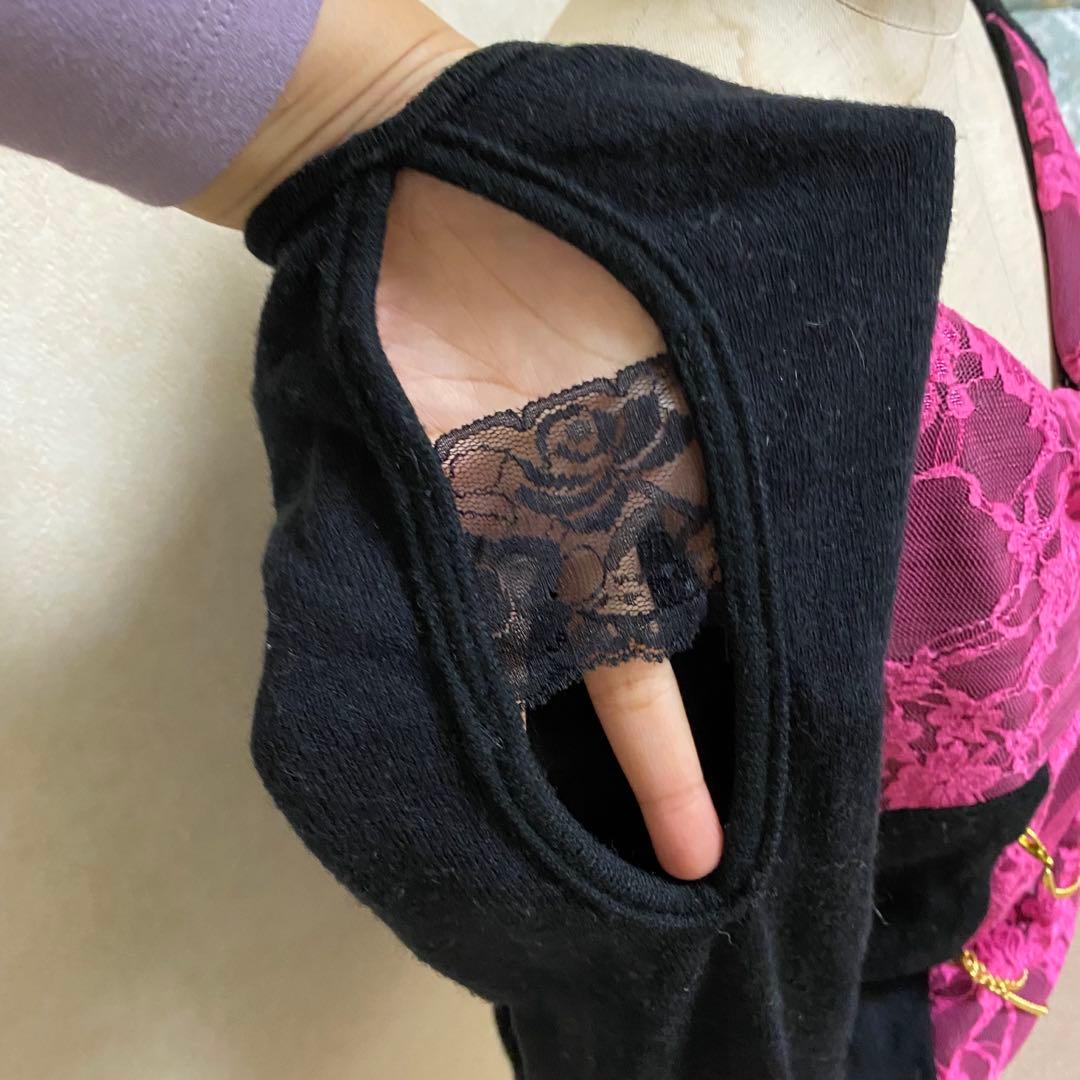 レア 当時物 派手 レースリボン ミニワンピ 平成ギャル 姫ギャル