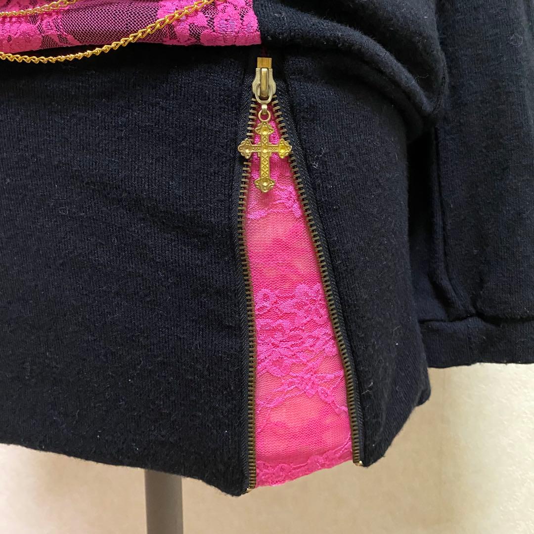 レア 当時物 派手 レースリボン ミニワンピ 平成ギャル 姫ギャル