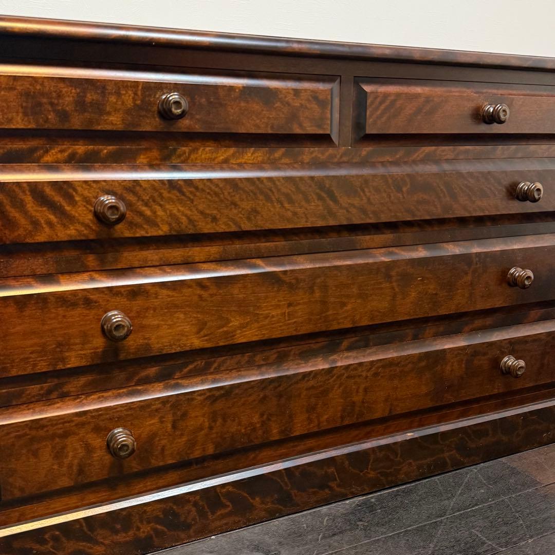 H110K37 北海道民芸家具 4段チェスト