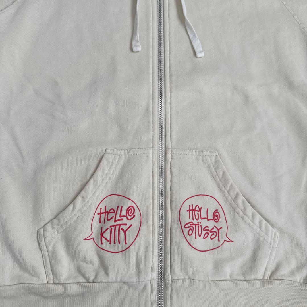 Hello Kitty x Stussy パーカー Mサイズ ホワイト