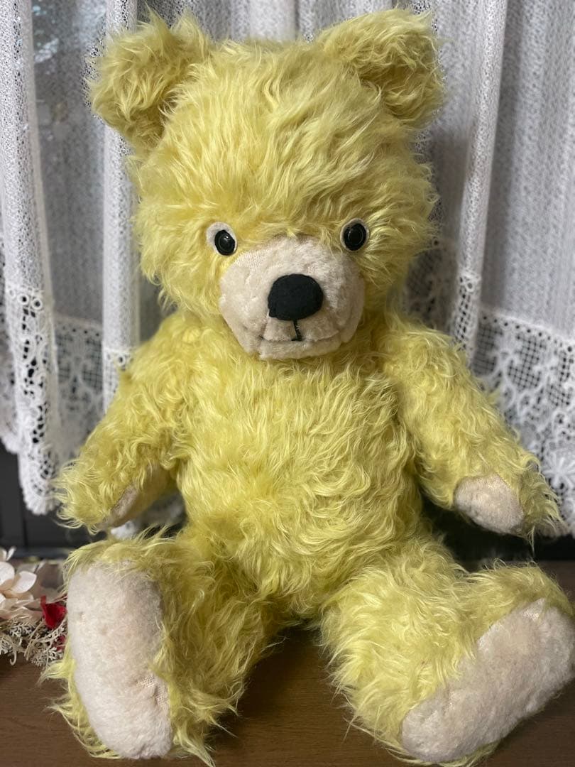 《まめ大福》アンティークベア　テディベア　ヴィンテージ　東欧　64cm