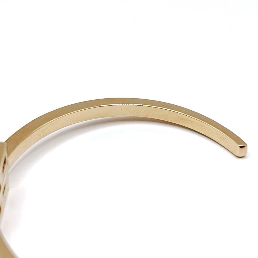 【美品】 FENDI バングル ブレスレット FFロゴ ズッカ ゴールド