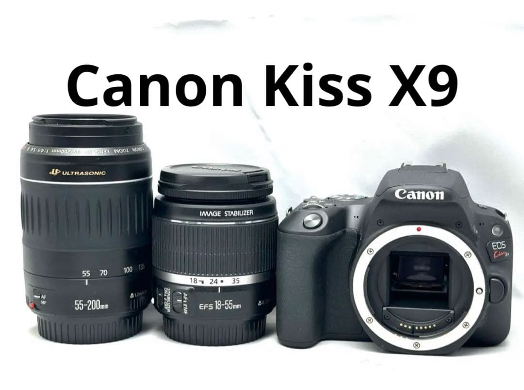 Canon Kiss X9 デジタル一眼レフカメラ　ダブルズームレンズセット