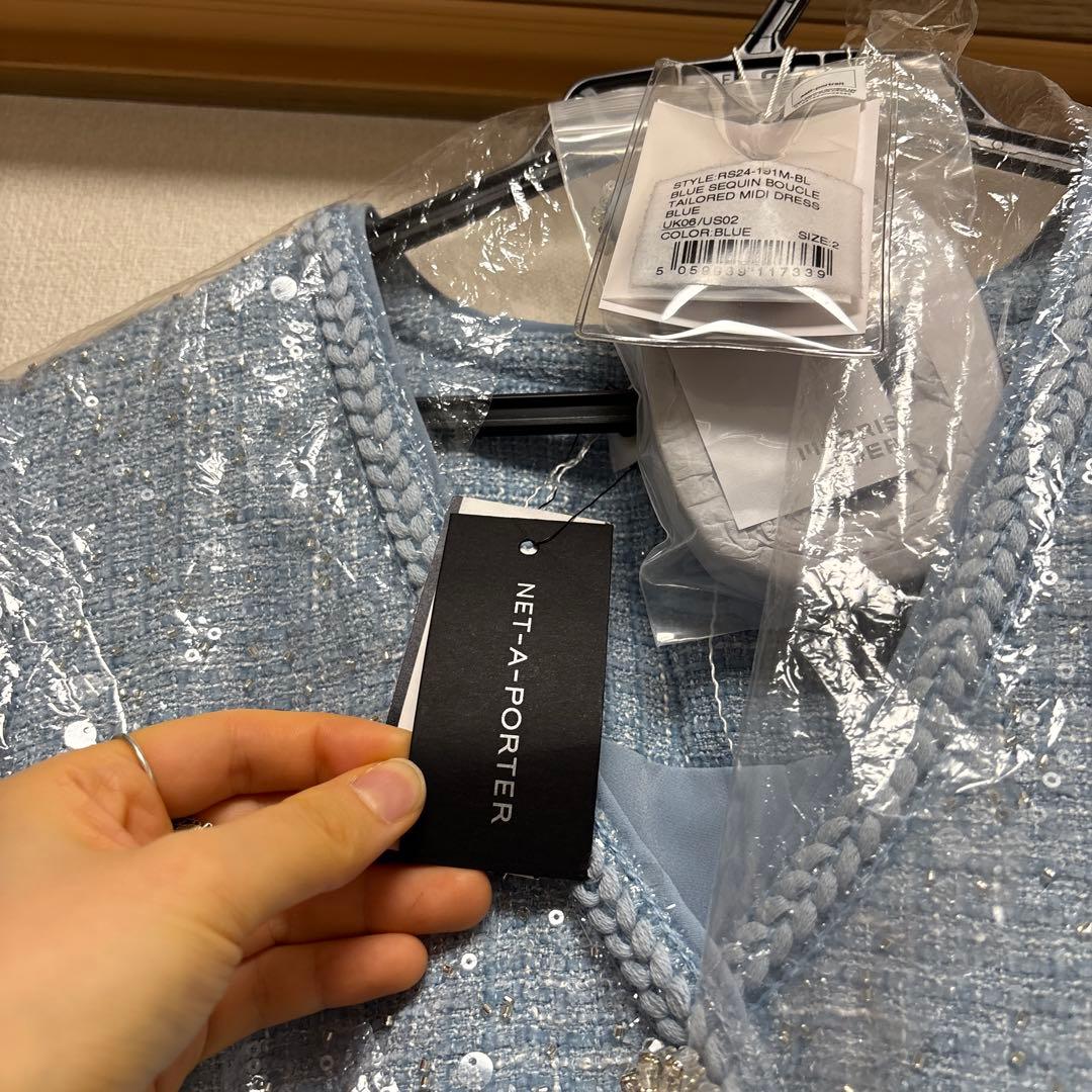 Self Portrait スパンコール ツイード　ワンピースUK6 US2