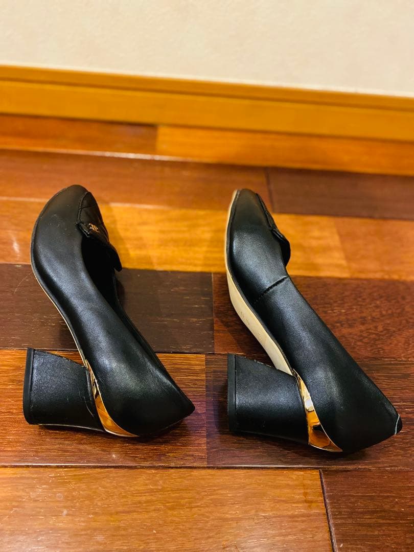 CHANEL ブラック キルティング ローファー