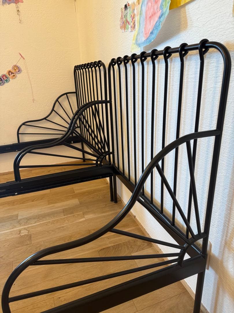 JWallflower IKEA/子供用ベッドMINNEN (ブラック)