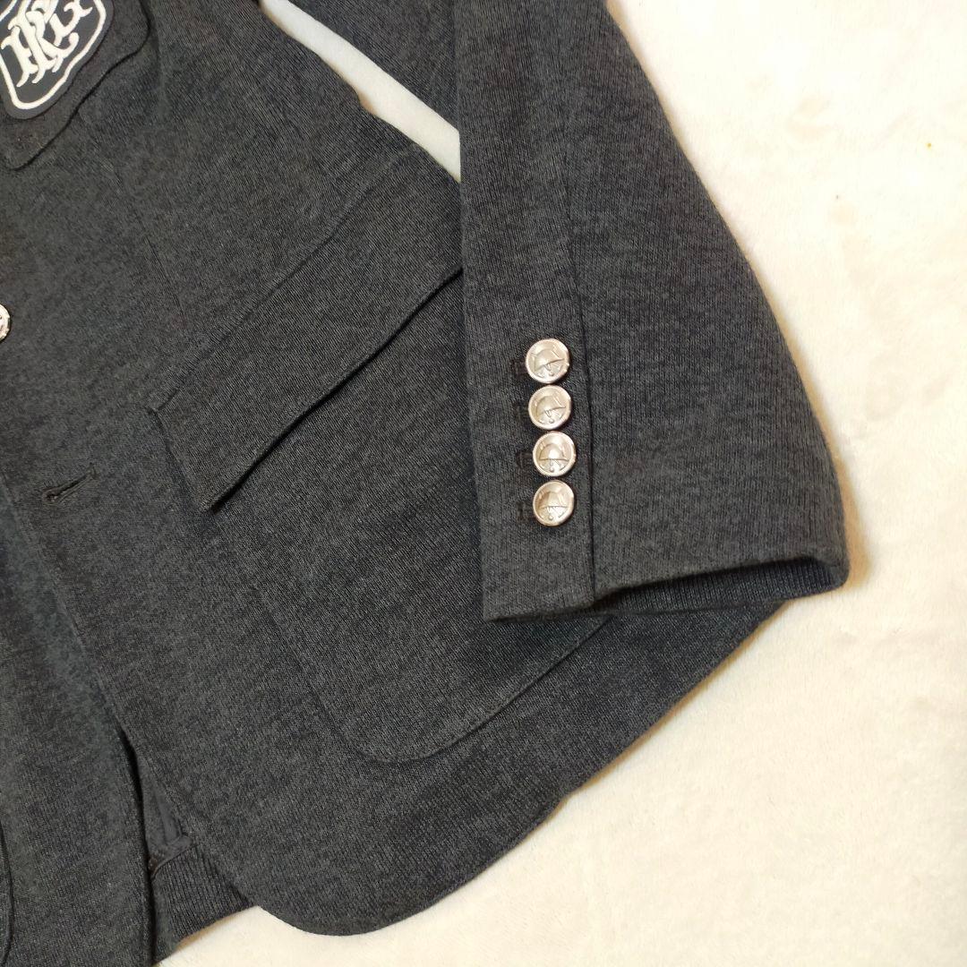 未使用品　ポロラルフローレン　4サイズ　エンブレム刺繍　ニット地　ブレザー