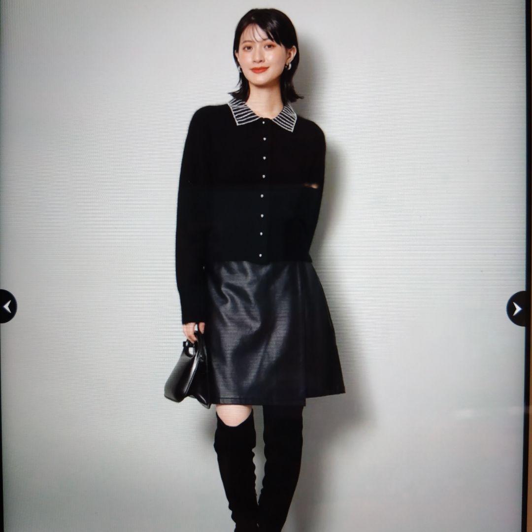 新品未使用タグ付　Arpege story　フェイクレザーラップミニスコート