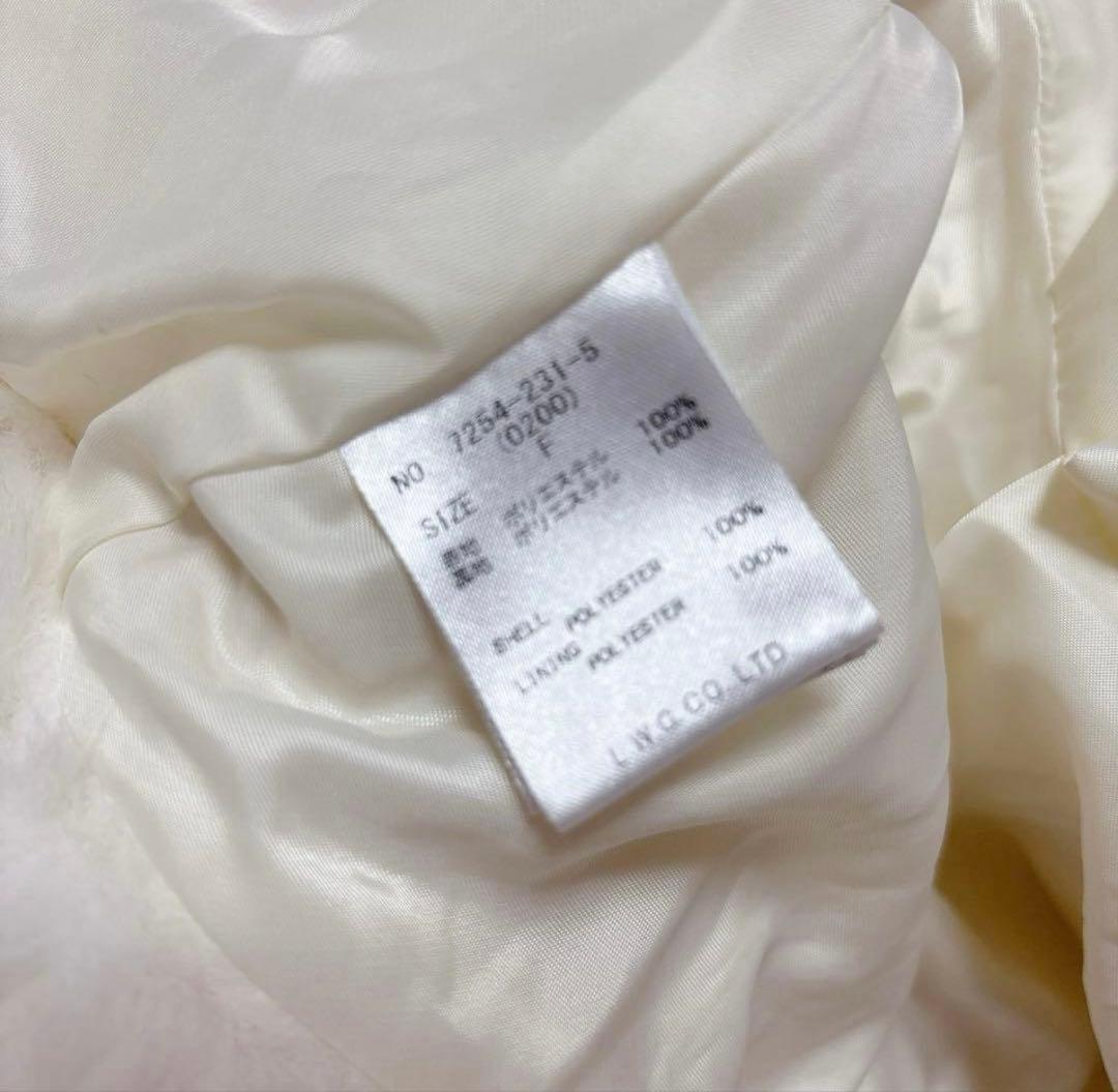  PARTY ペプラムファージャケット ホワイト