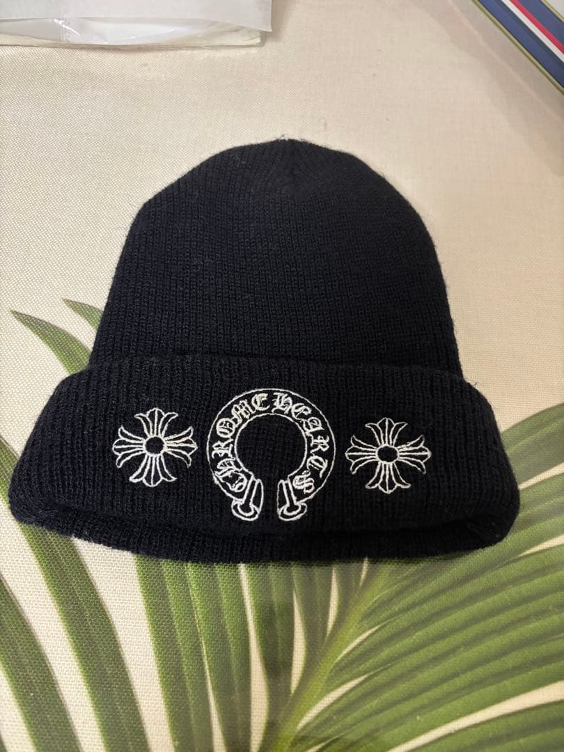 CHROME HEARTS ブラック　ニット帽