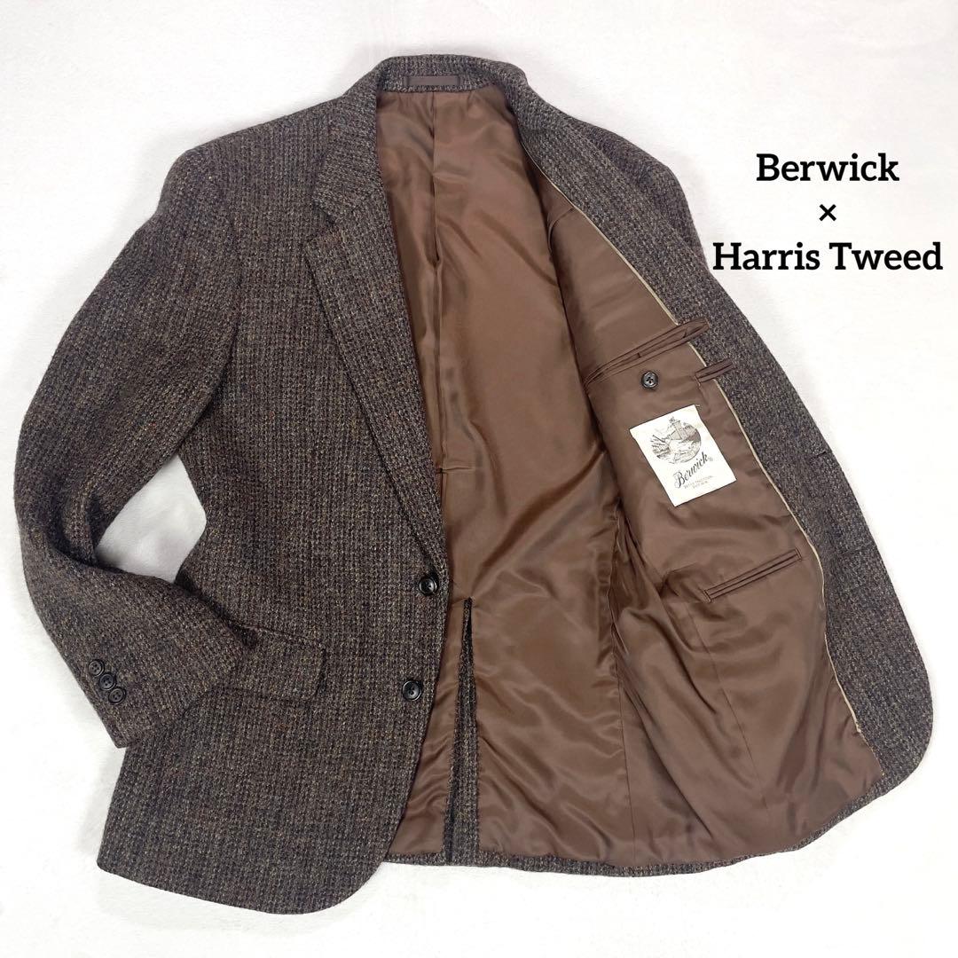 ハリスツイード× Berwick ツイードウール テーラードジャケット 92A5