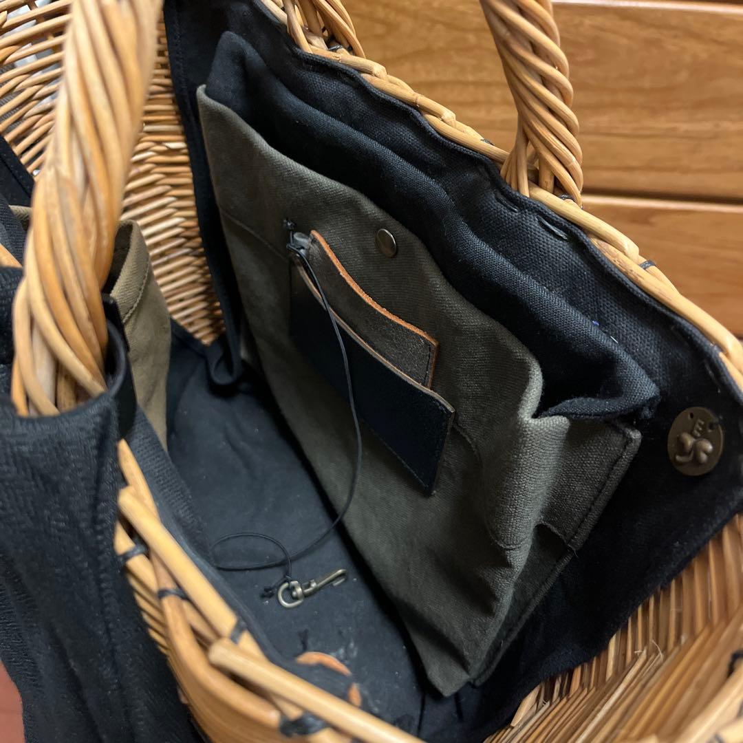 【お値下げ】エバゴス かごバッグ リネンカバー付き