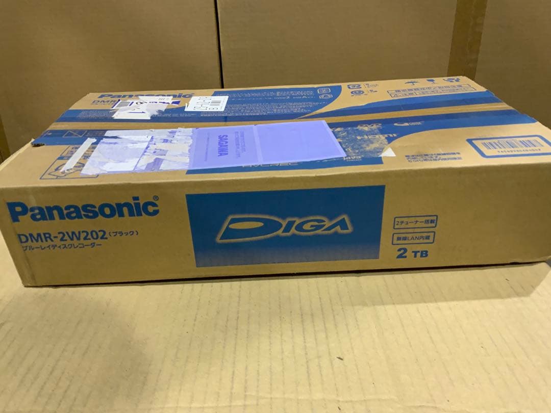 新品未使用箱不良　パナソニック ブルーレイレコーダーDIGA DMR-2W202