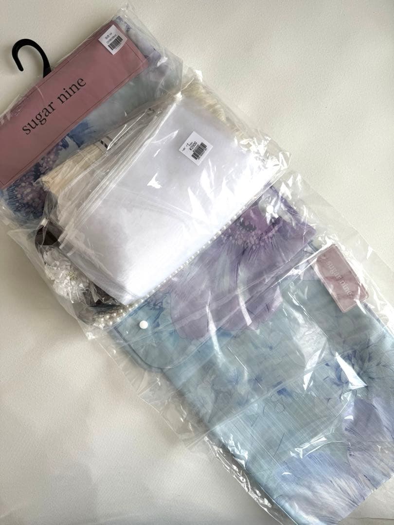 6点セットsugar nine 浴衣・帯2・帯飾り・下駄・髪飾り