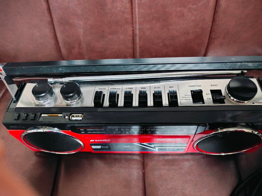 ドウシシャ SANSUI Bluetooth ラジオカセット SCR-B2