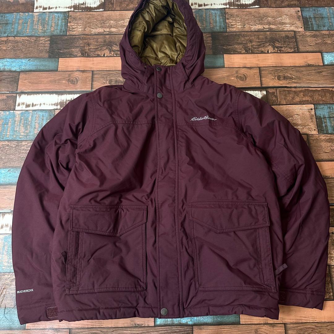 し*う様 極美品　エディーバウアー　刺繍ロゴ　メンズ　ダウンジャケット　サイズL