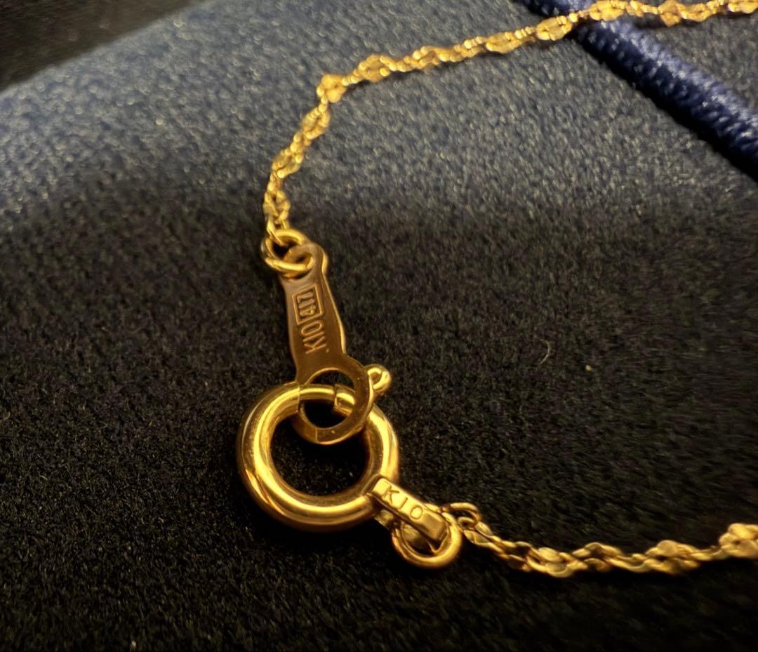 K10YG イエローゴールド ペタルチェーン ネックレス 40cm