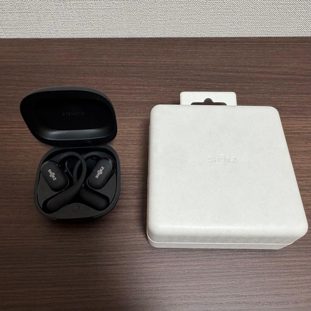 Shokz OpenFit 2 オープンイヤー ワイヤレスイヤホン ブラック