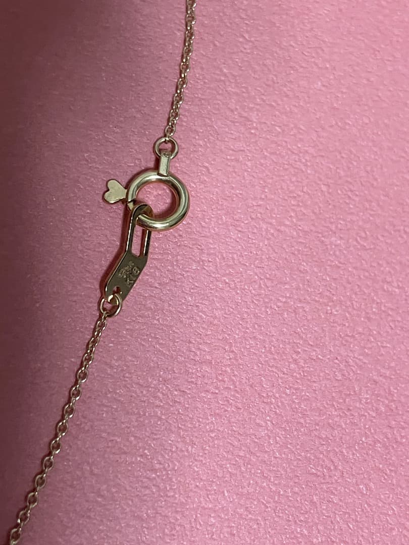 ゴールドチェーンネックレス クリアストーン付き