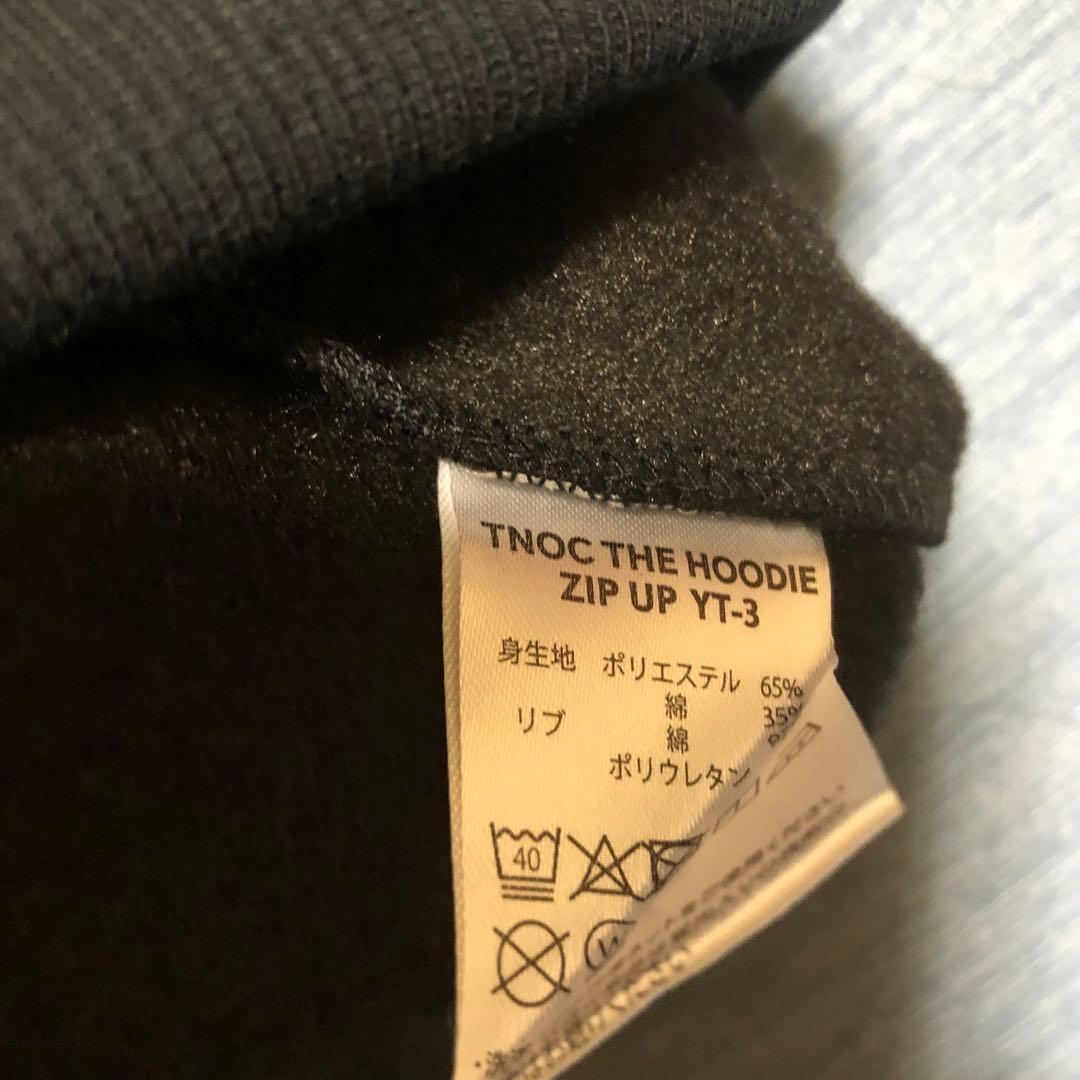 TNOC ブラック ジップアップパーカTHE HOODIE ZIPUP-YT3