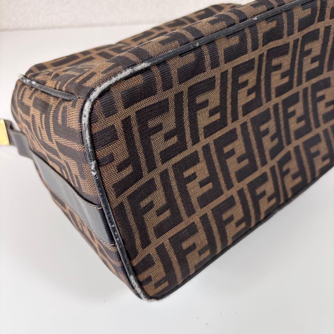 FENDI フェンディ ズッカ バニティバッグ ポーチ ブラウン