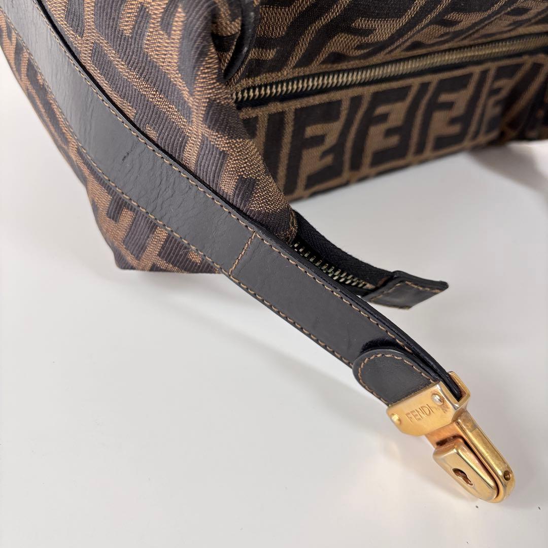 FENDI フェンディ ズッカ バニティバッグ ポーチ ブラウン