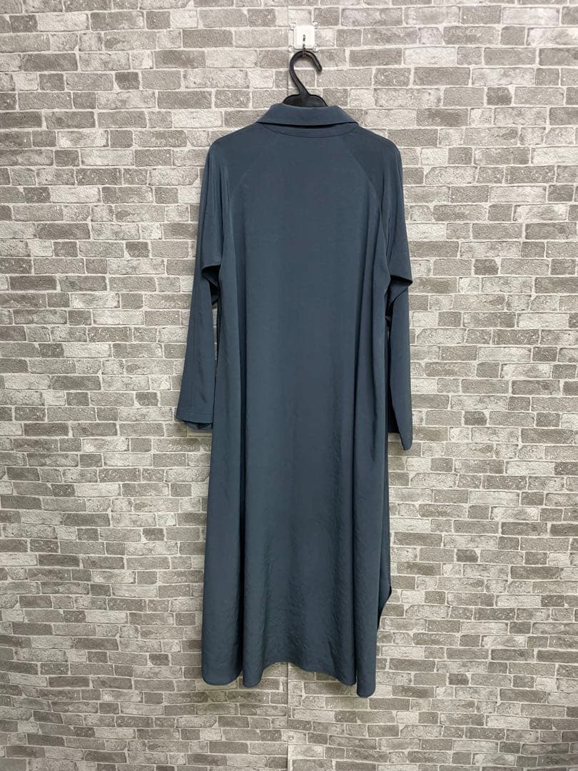 美品　Y's ダークブルー シャツワンピース　テンセルシャツ　希少