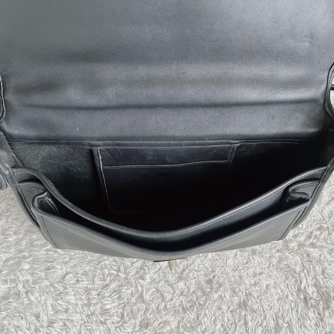 オールドコーチ USA製 ショルダーバッグ ブリーフバッグ ターンロック 黒