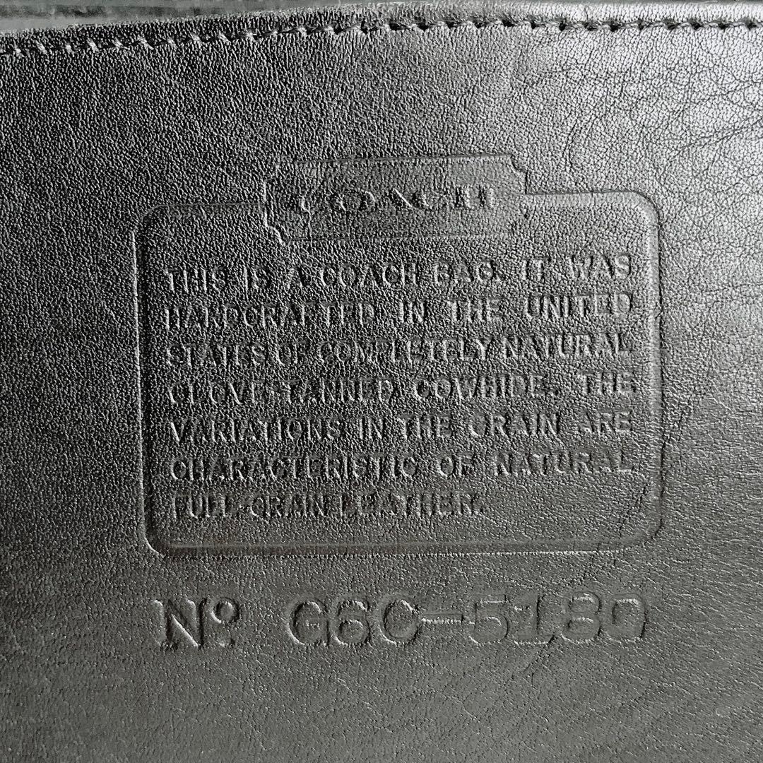 オールドコーチ USA製 ショルダーバッグ ブリーフバッグ ターンロック 黒