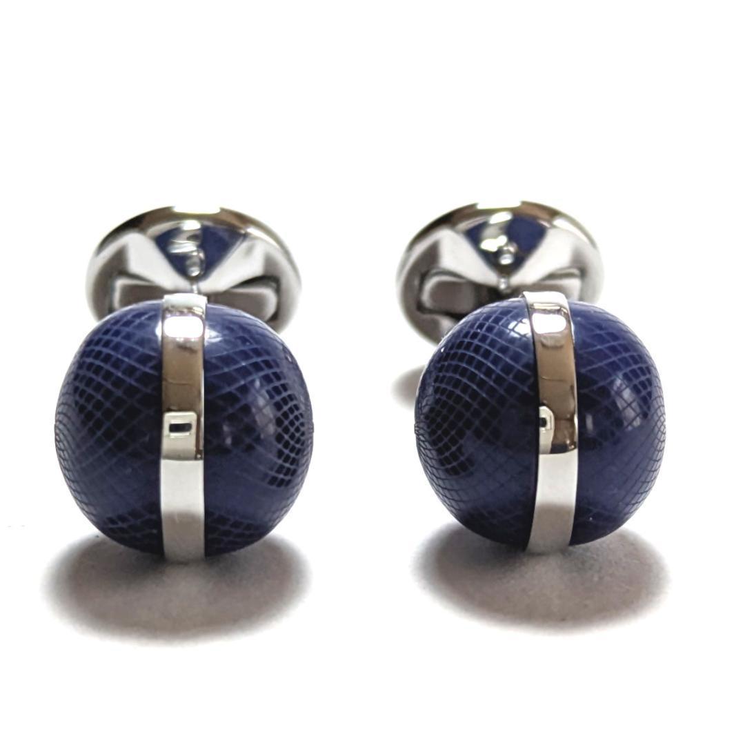 tac146 タテオシアン カフス シルバー×ブルー ラピスラズリ石 ギローシュ