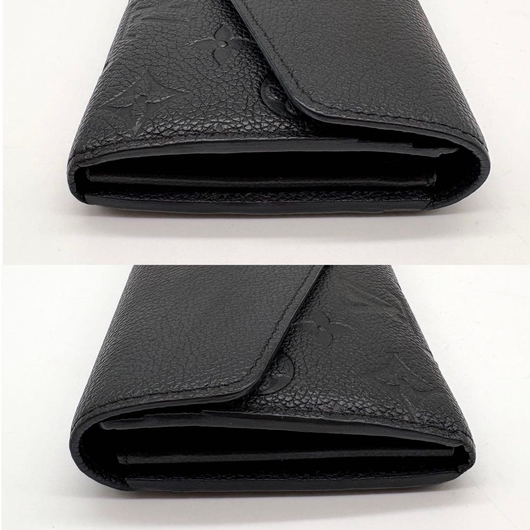 【極美品】ルイヴィトン アンプラント ポルトフォイユサラ 黒 長財布 ブラック