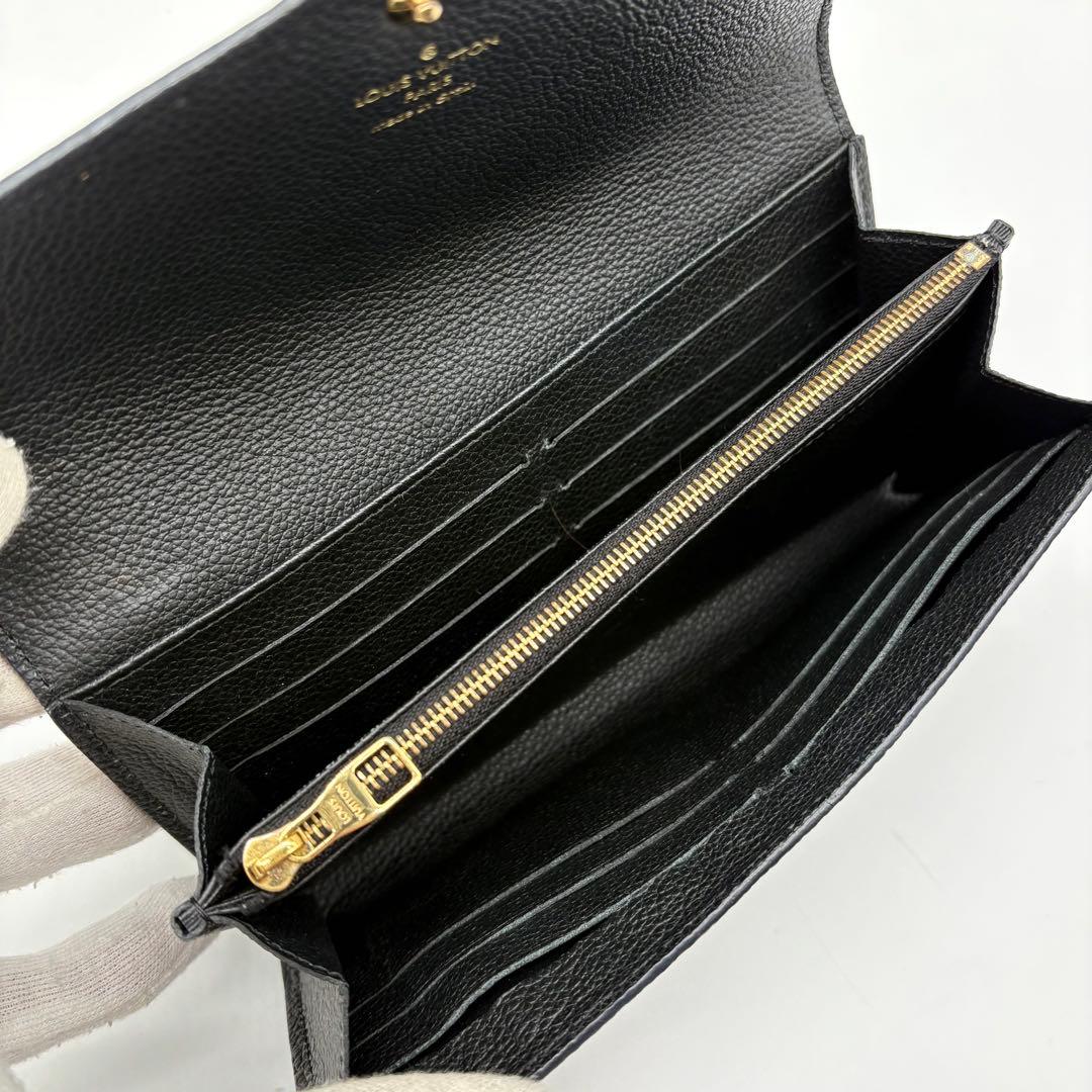 【極美品】ルイヴィトン アンプラント ポルトフォイユサラ 黒 長財布 ブラック