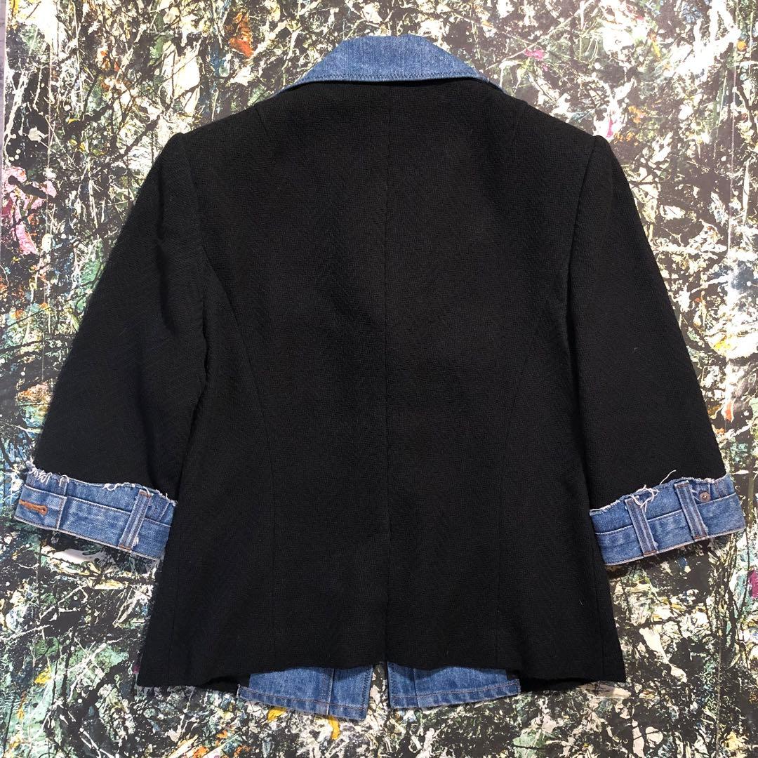 【美品】ユキトリイ-YUKI TORII-ツイードデニムジャケット サイズL