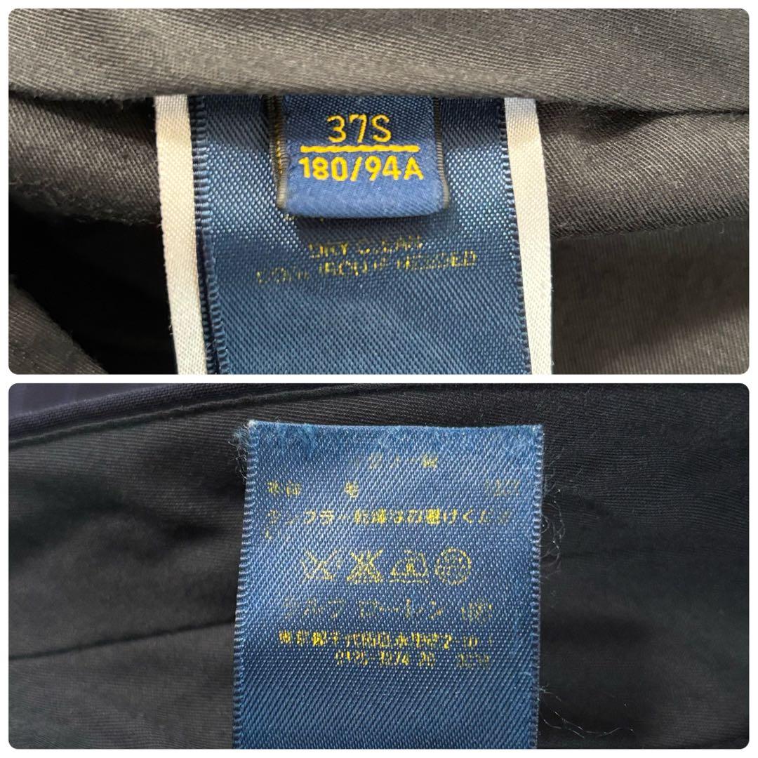 希少 イギリス製 ポロラルフローレン スーツ セットアップ ネイビー Sサイズ