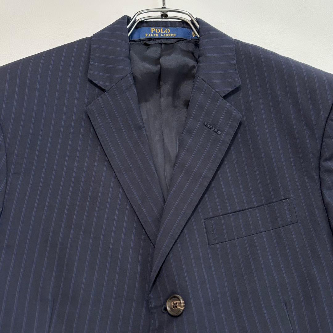 希少 イギリス製 ポロラルフローレン スーツ セットアップ ネイビー Sサイズ