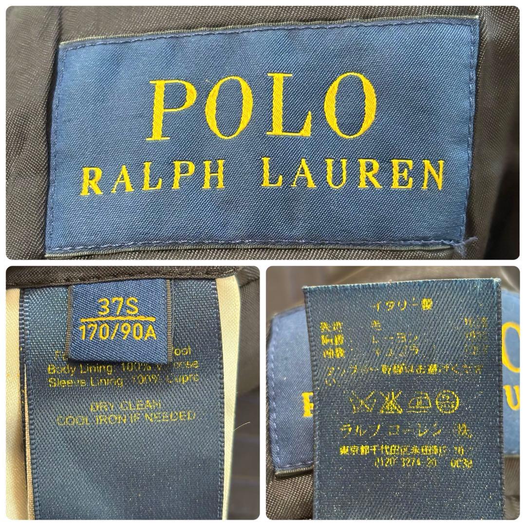 希少 イギリス製 ポロラルフローレン スーツ セットアップ ネイビー Sサイズ