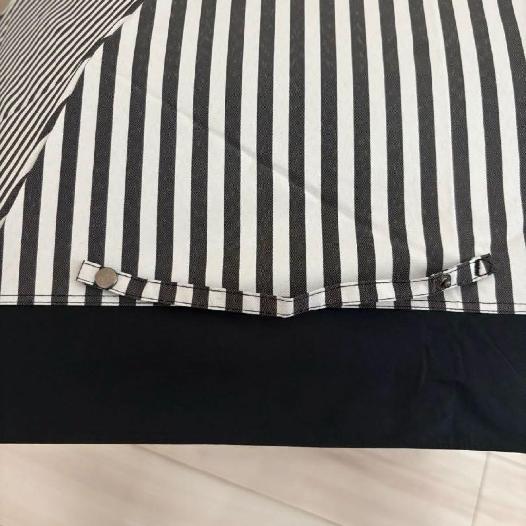 サンバリア100 折りたたみ日傘 3段折/白黒ストライプ