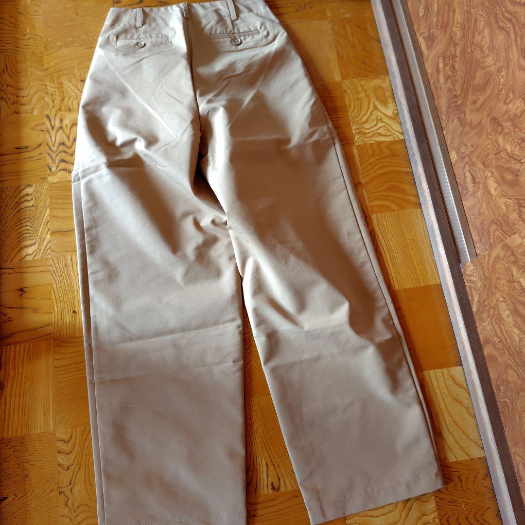 another S ベージュ タック入りワイドチノパン/S★新品・未使用タグ付き