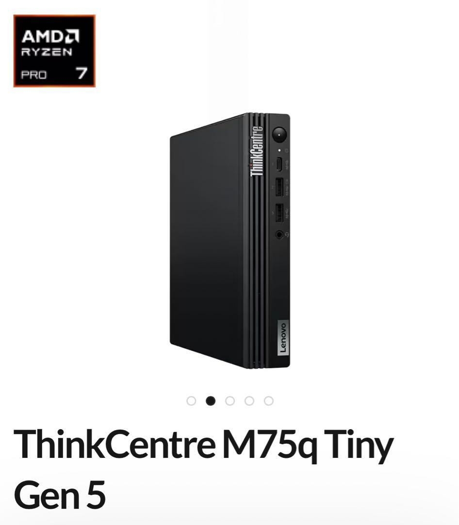 ミニPC ThinkCentre M75q Tiny Gen 5 AMD Ryzen 3