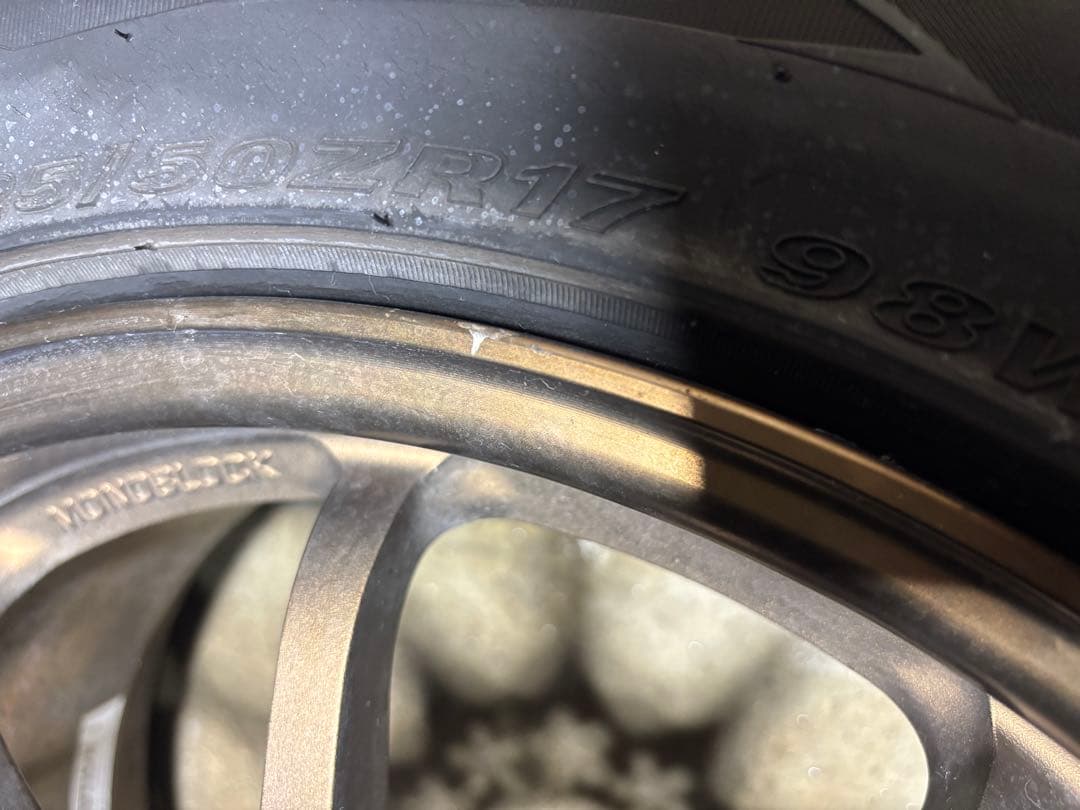 ce28 17インチ8j+38 4本　タイヤセット　レイズ　ボルクレーシング