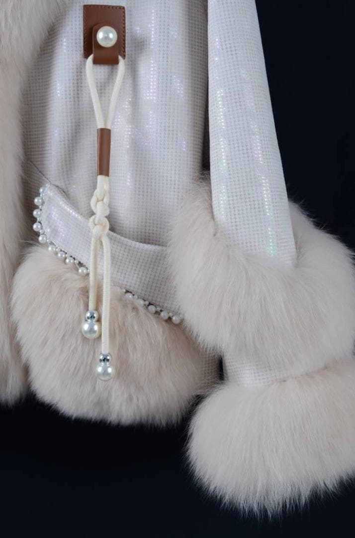 新品★最高級フォックスファー付き★ウォッシュレザー生地のダウンコート毛皮ファー